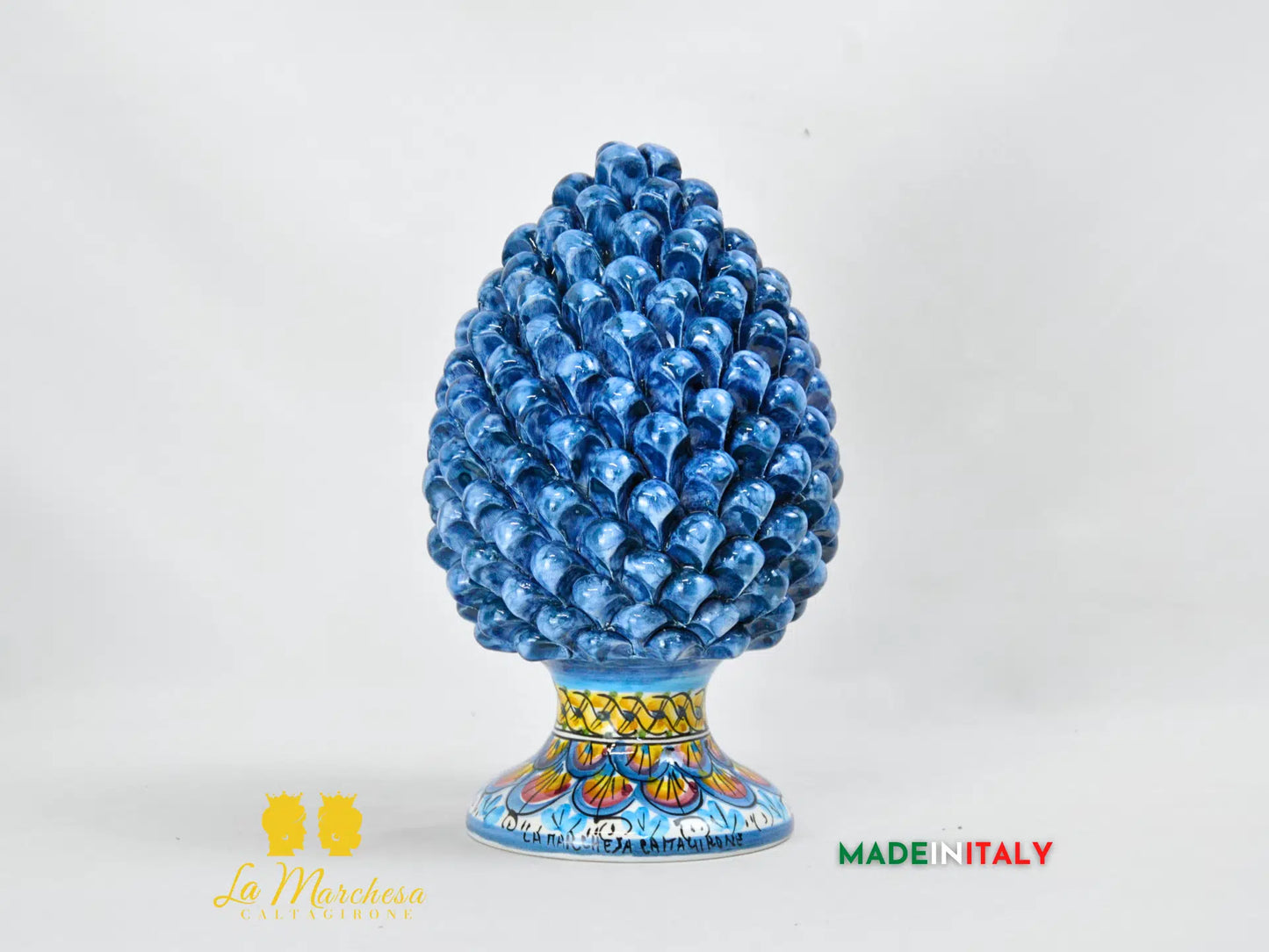 Pigna Siciliana Pennellata Decorata in Ceramica di Caltagirone - Vari Colori