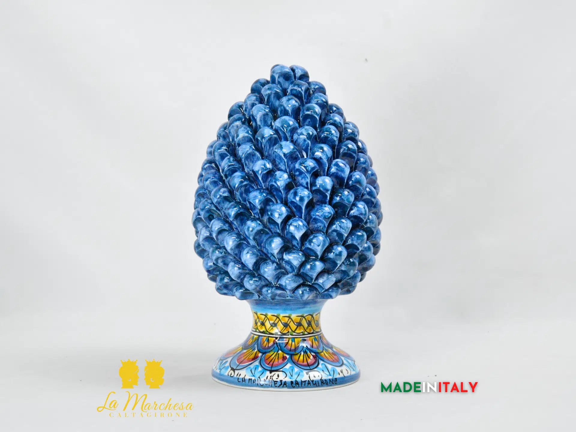 Pigna Siciliana Pennellata Decorata in Ceramica di Caltagirone - Vari Colori