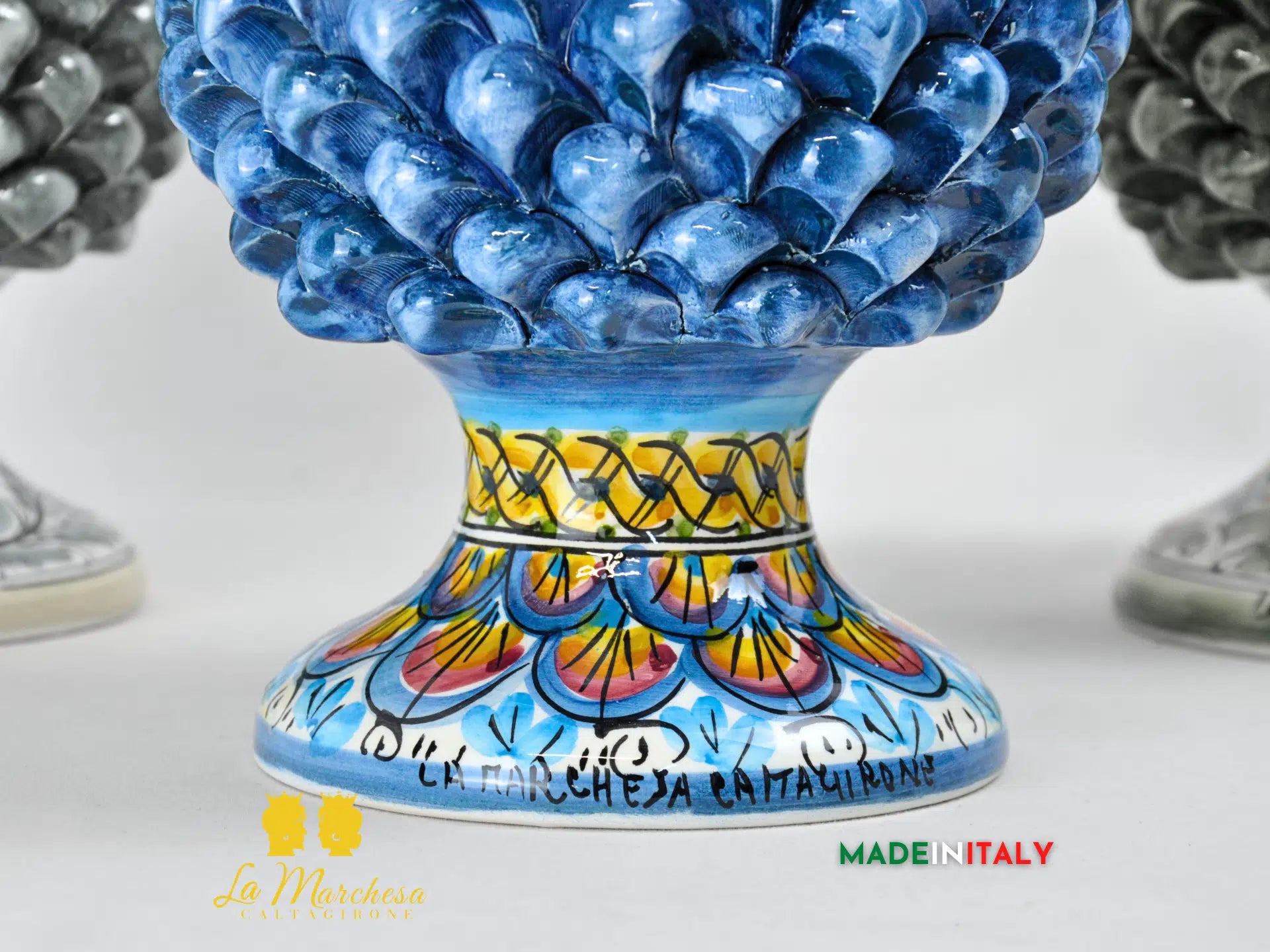 Pigna Siciliana Pennellata Decorata in Ceramica di Caltagirone - Vari Colori