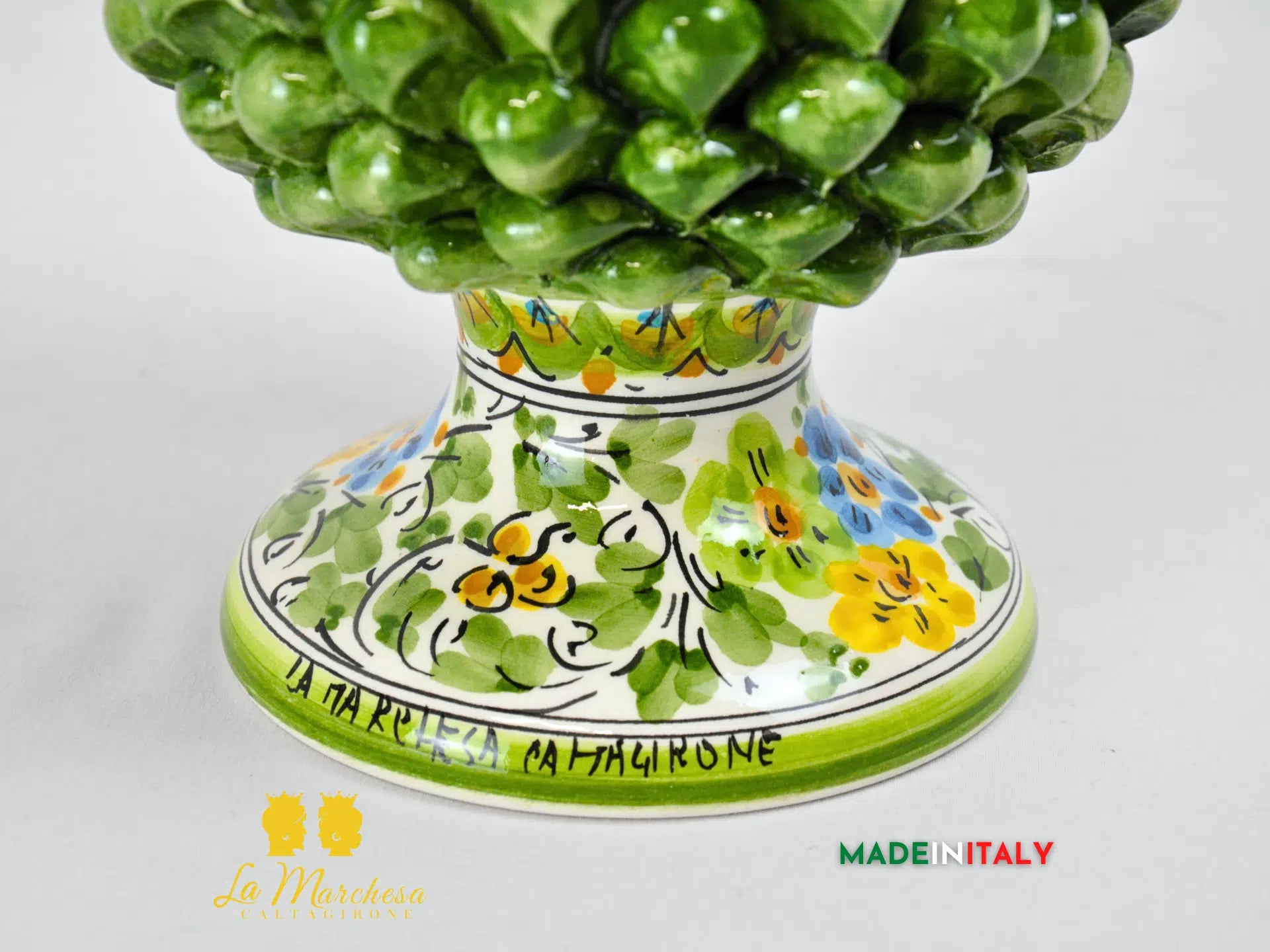 Pigna Siciliana Pennellata Decorata in Ceramica di Caltagirone - Vari Colori