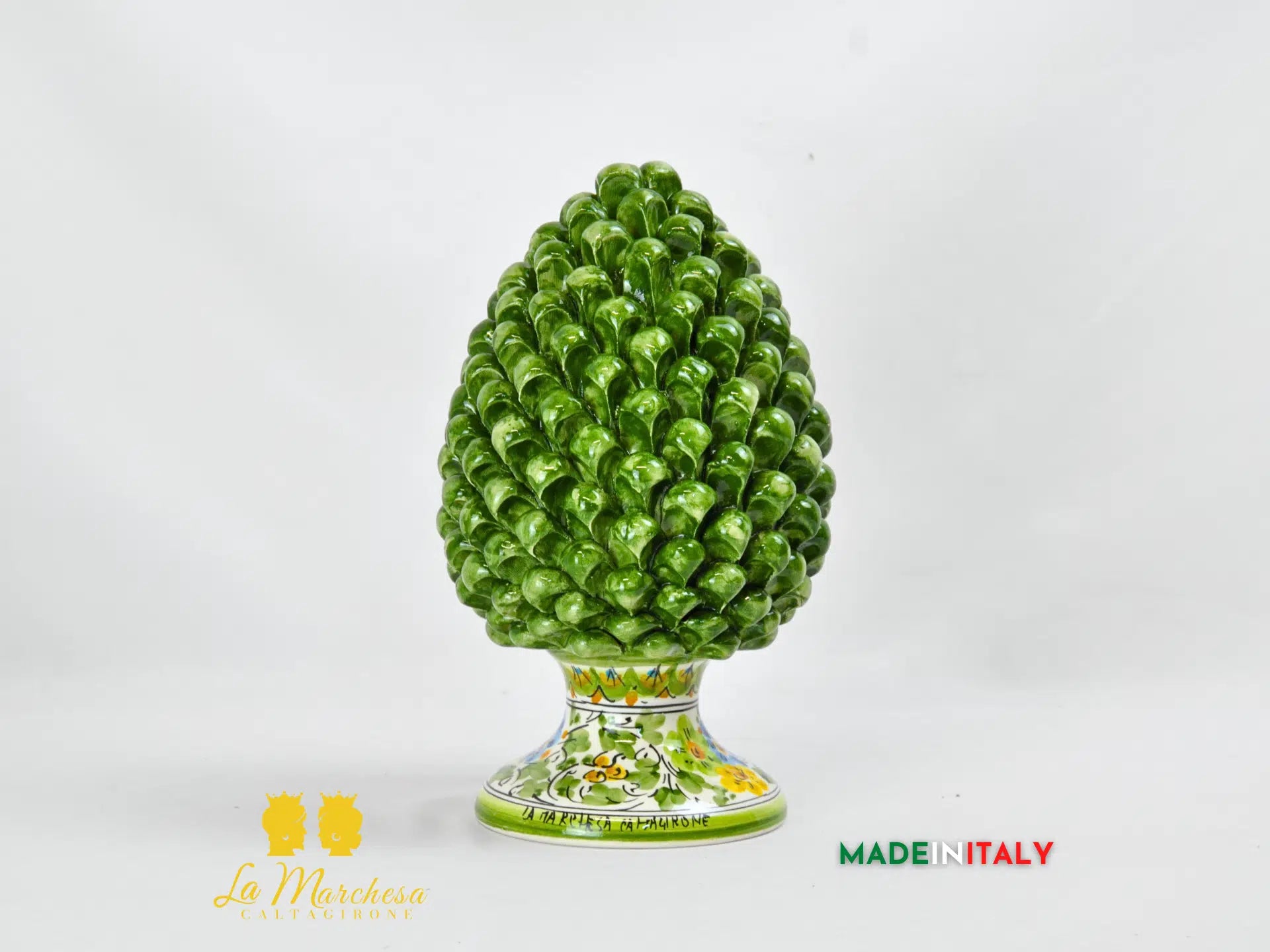 Pigna Siciliana Pennellata Decorata in Ceramica di Caltagirone - Vari Colori