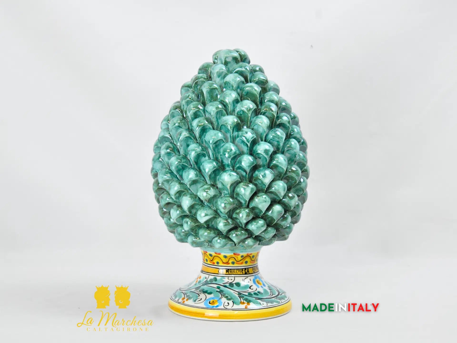 Pigna Siciliana Pennellata Decorata in Ceramica di Caltagirone - Vari Colori