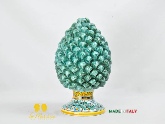Pigna Siciliana Pennellata Decorata in Ceramica di Caltagirone - Vari Colori