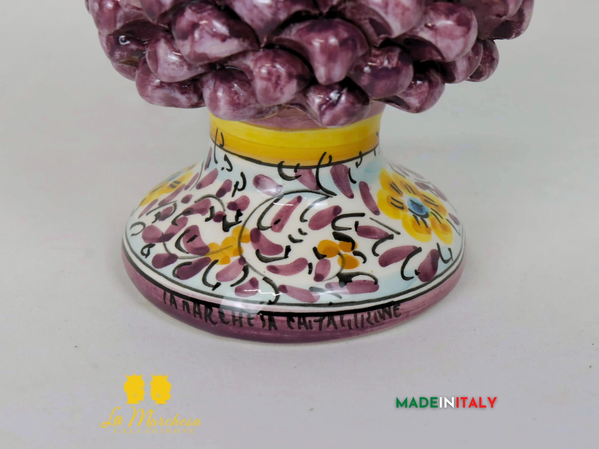 Pigna Siciliana Viola in Ceramica di Caltagirone - Varie Misure