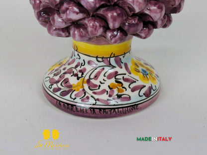 Pigna Siciliana Viola in Ceramica di Caltagirone - Varie Misure