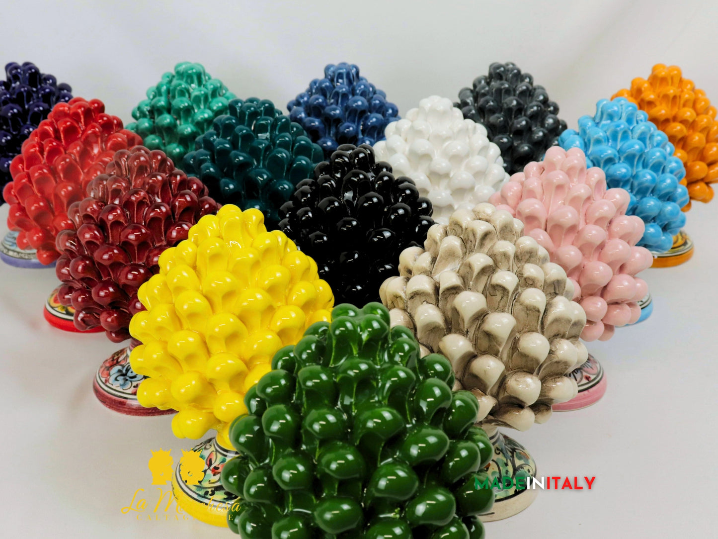 Pigna Siciliana Ceramica di Caltagirone 17cm - Vari Colori