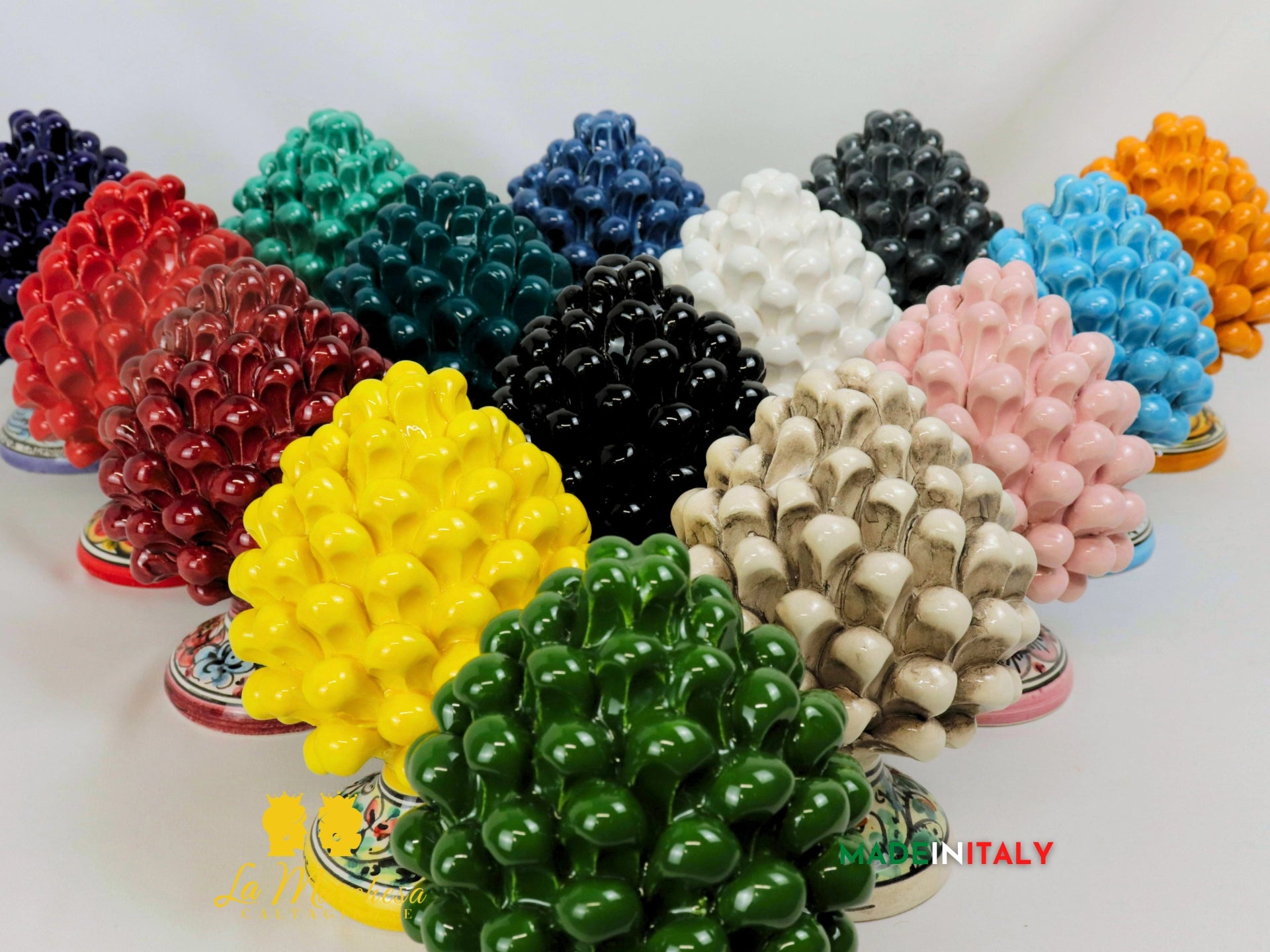 Pigna Siciliana Ceramica di Caltagirone 17cm - Vari Colori