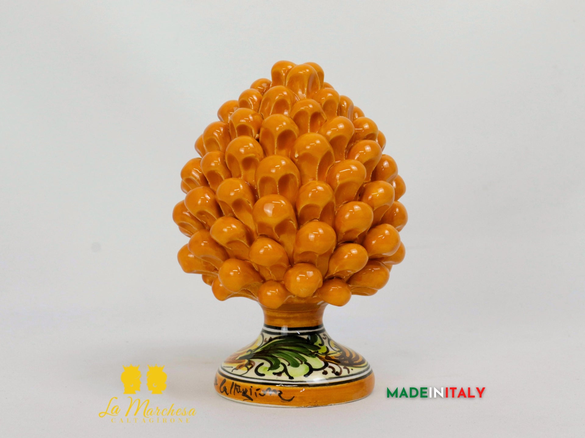 PignaSicilianainCeramicadiCaltagirone17cm_arancione