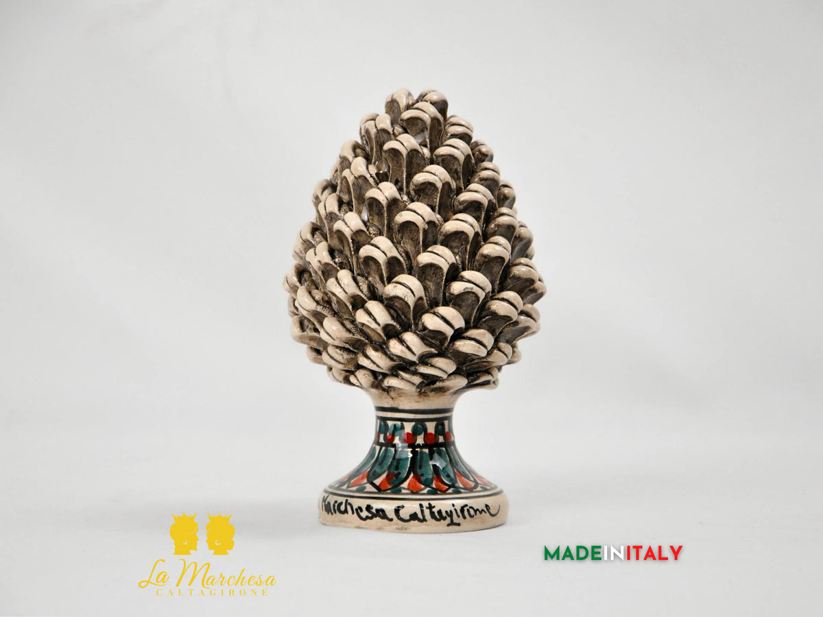 Pigna Siciliana Moderna in Ceramica di Caltagirone 16cm - Vari Colori