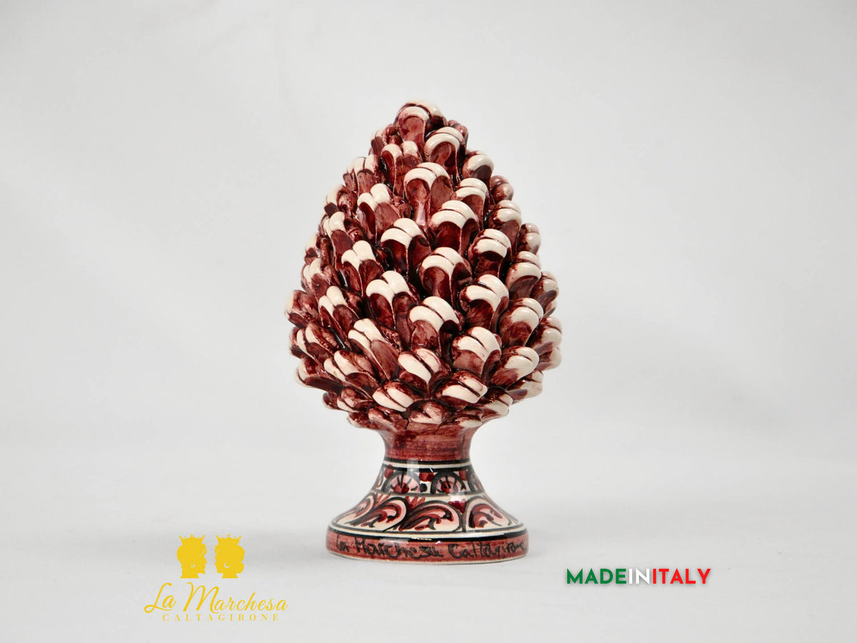 Pigna Siciliana Moderna in Ceramica di Caltagirone 16cm - Vari Colori