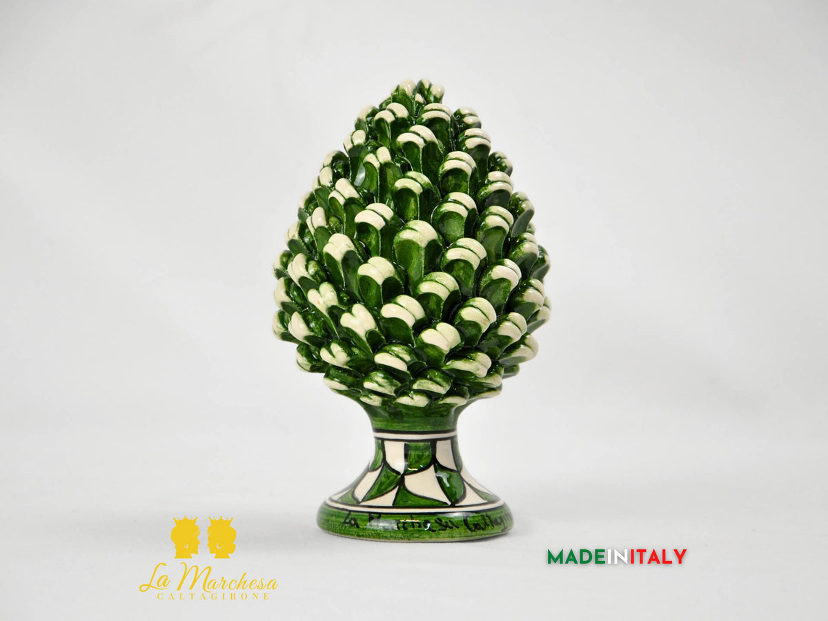 Pigna Siciliana Moderna in Ceramica di Caltagirone 16cm - Vari Colori