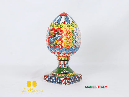 Pigna Siciliana in Ceramica di Caltagirone carretto quadri - varie misure
