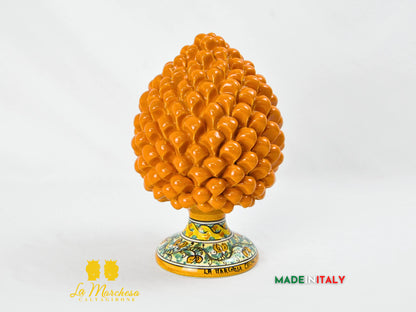 Pigna Siciliana Arancione in Ceramica di Caltagirone 26cm