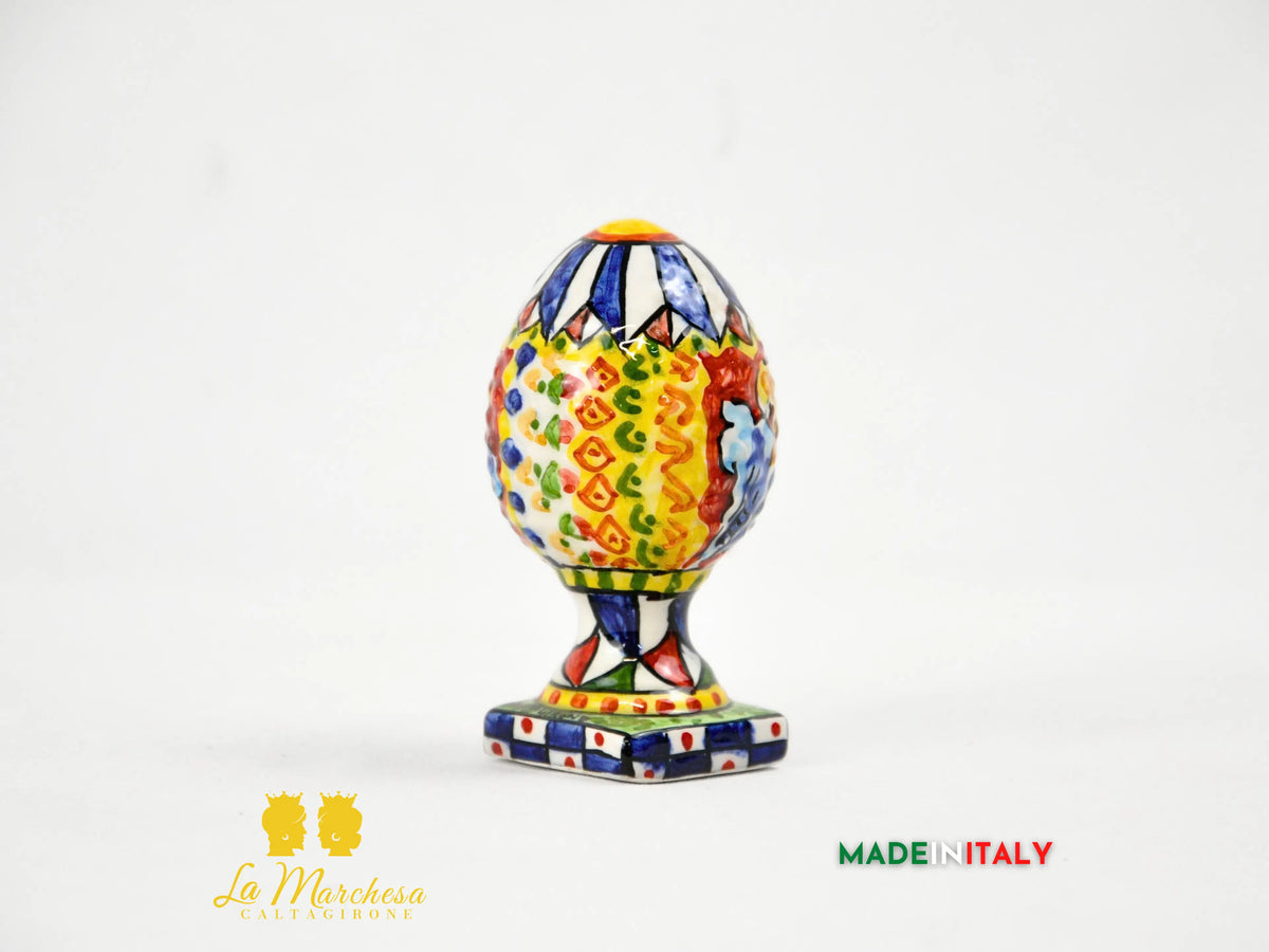 Pigna Siciliana Carretto Quadri in Ceramica di Caltagirone - Varie Misure