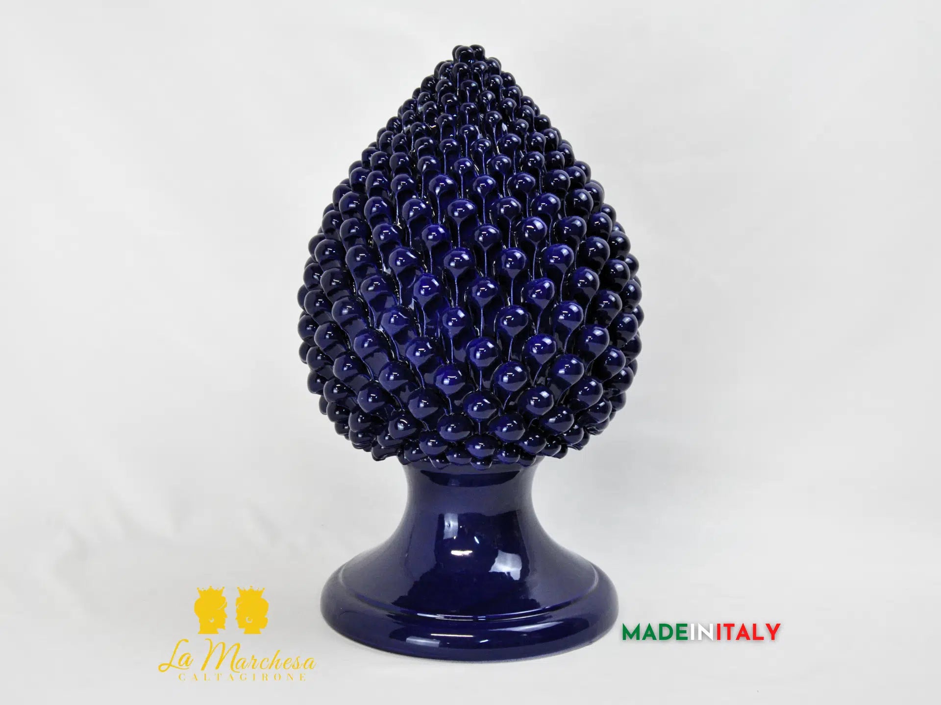 Pigna Siciliana in Ceramica di Caltagirone Artigianale Monocolore 41cm - Vari colori