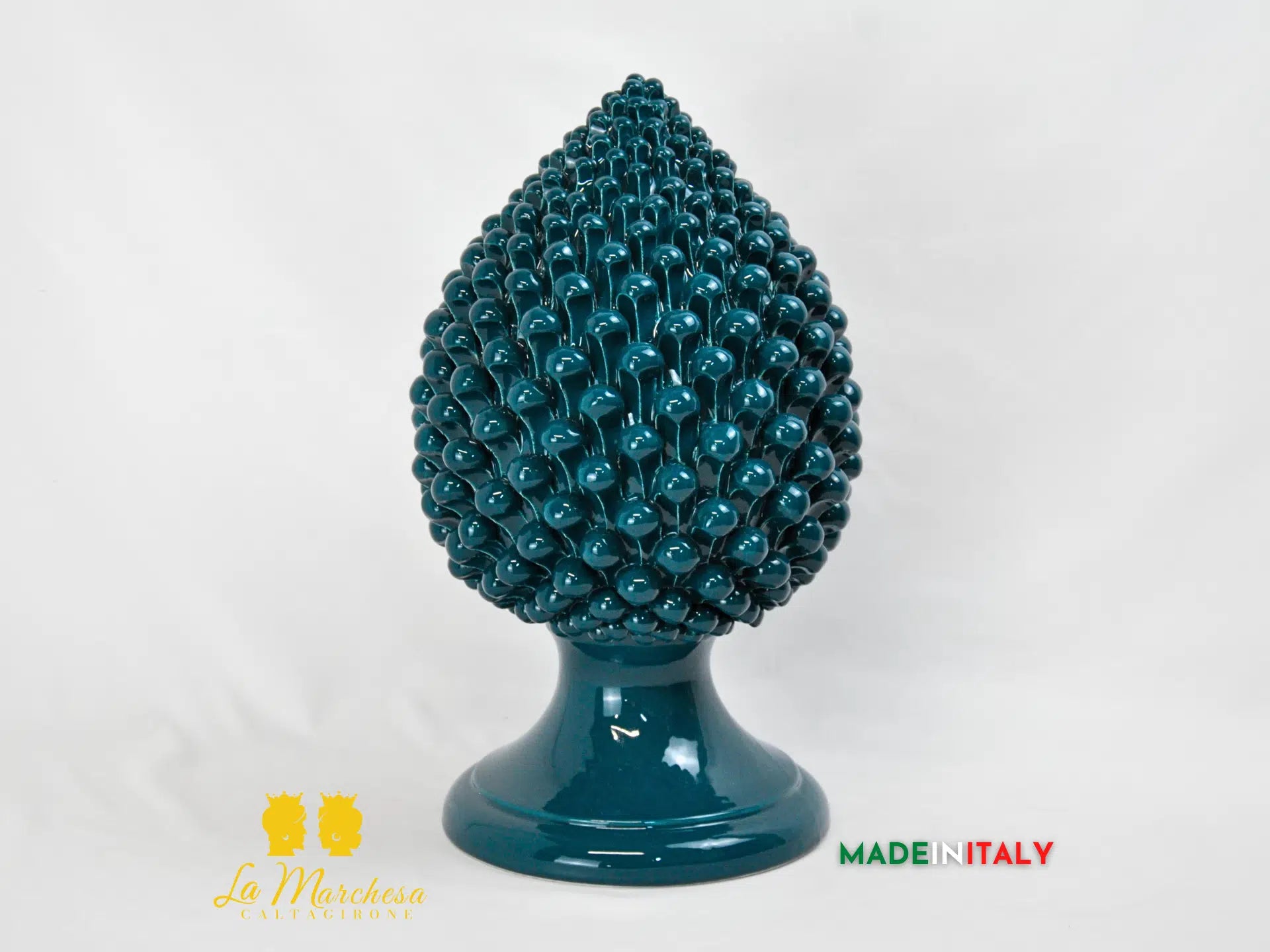 Pigna Siciliana in Ceramica di Caltagirone Artigianale Monocolore 41cm - Vari colori