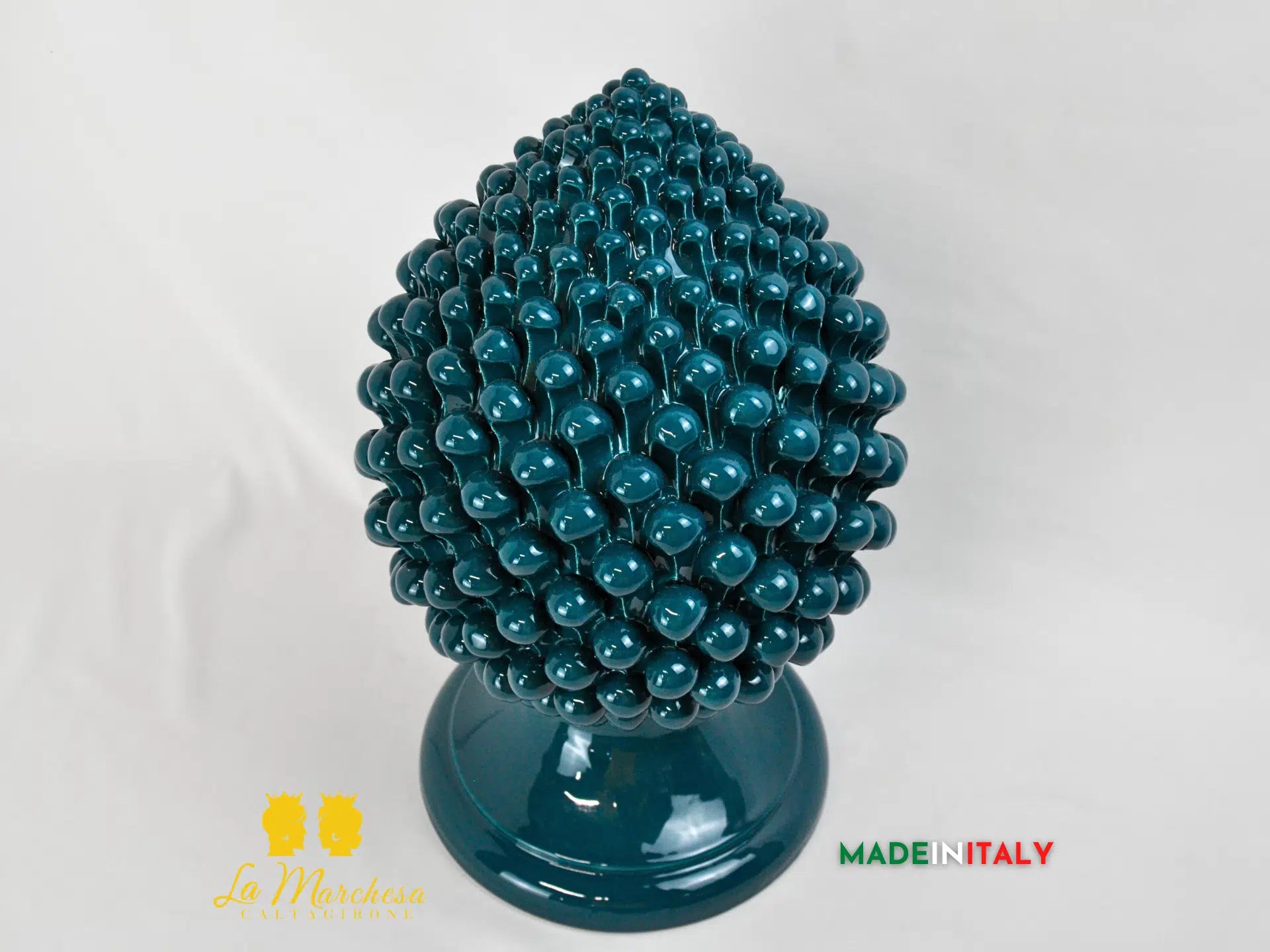 Pigna Siciliana in Ceramica di Caltagirone Artigianale Monocolore 41cm - Vari colori