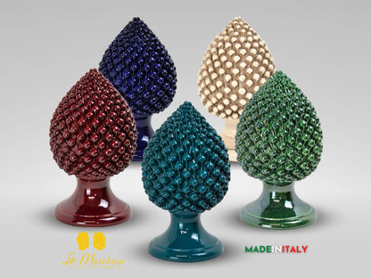 Pigna Siciliana in Ceramica di Caltagirone Artigianale Monocolore 41cm - Vari colori