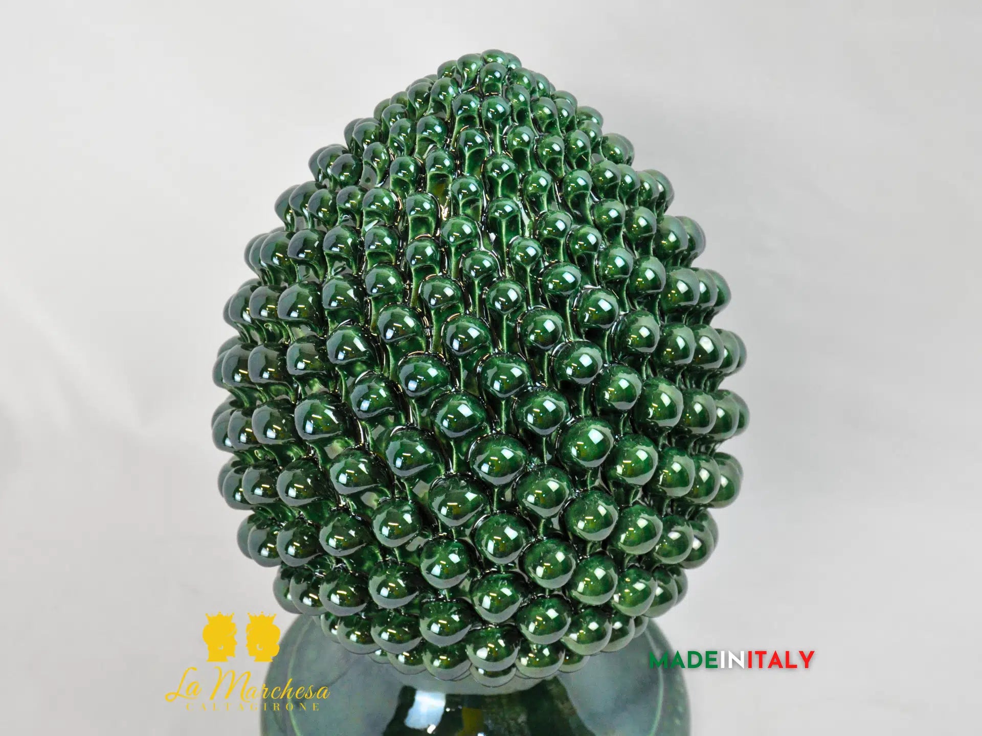 Pigna Siciliana in Ceramica di Caltagirone Artigianale Monocolore 41cm - Vari colori
