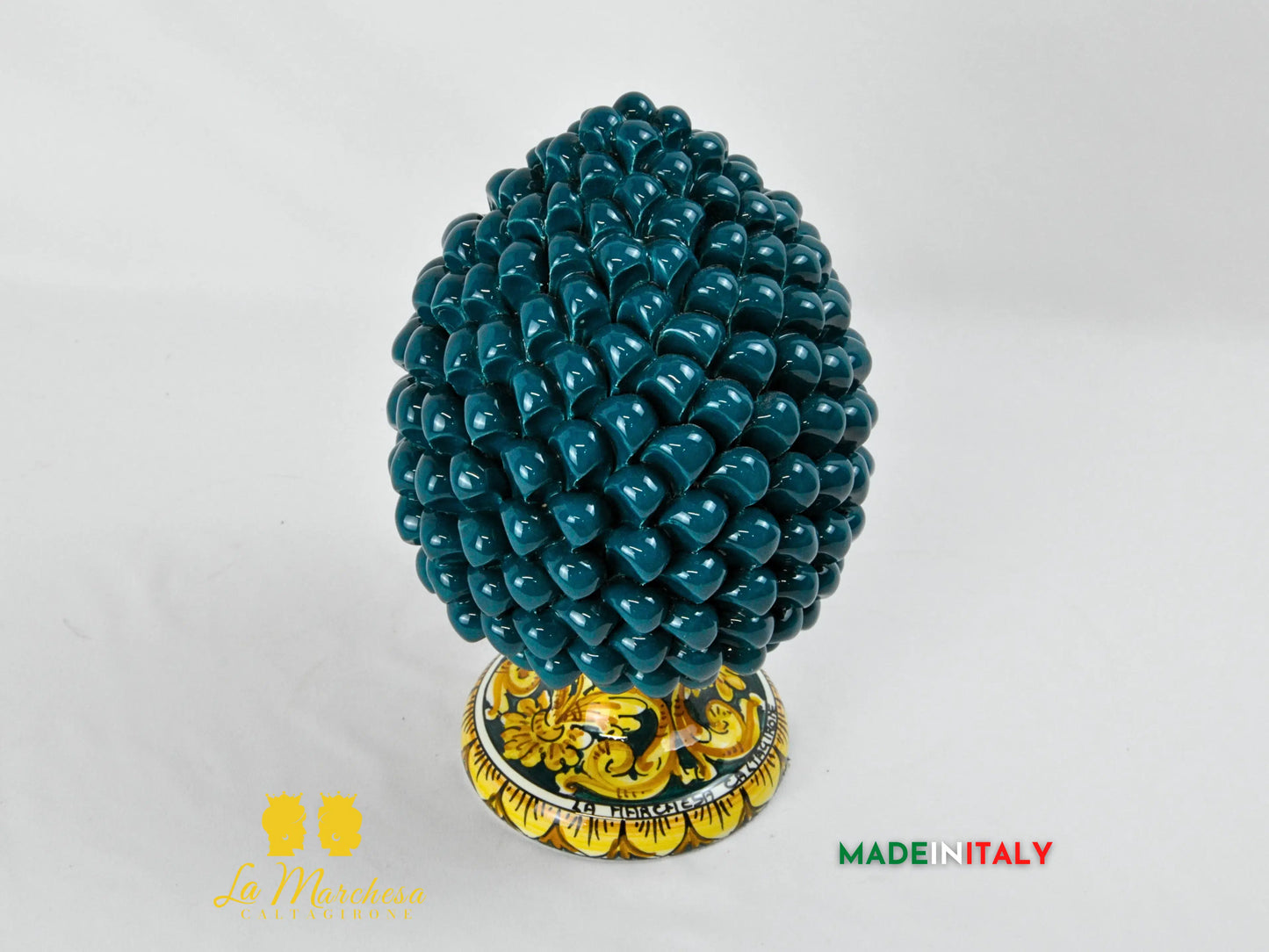 Pigna Siciliana Ottanio in Ceramica di Caltagirone 31cm