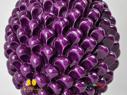 Pigna Siciliana Viola in Ceramica di Caltagirone 31 cm