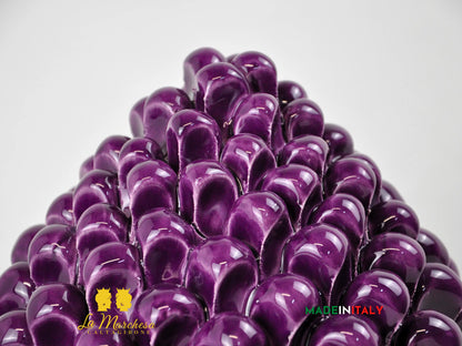 Pigna Siciliana Viola in Ceramica di Caltagirone 31 cm