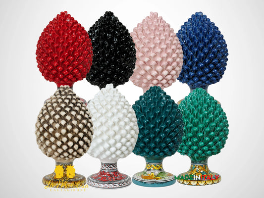 Pigna Siciliana in Ceramica di Caltagirone Decorata 41cm - Vari Colori
