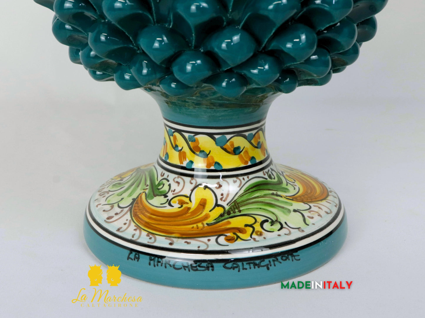 Pigna Siciliana in Ceramica di Caltagirone Decorata 41cm - Vari Colori