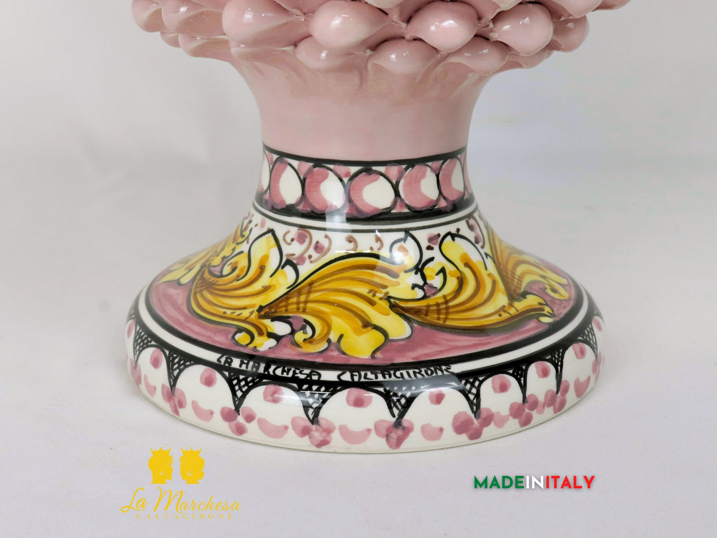 Pigna Siciliana in Ceramica di Caltagirone Decorata 41cm - Vari Colori