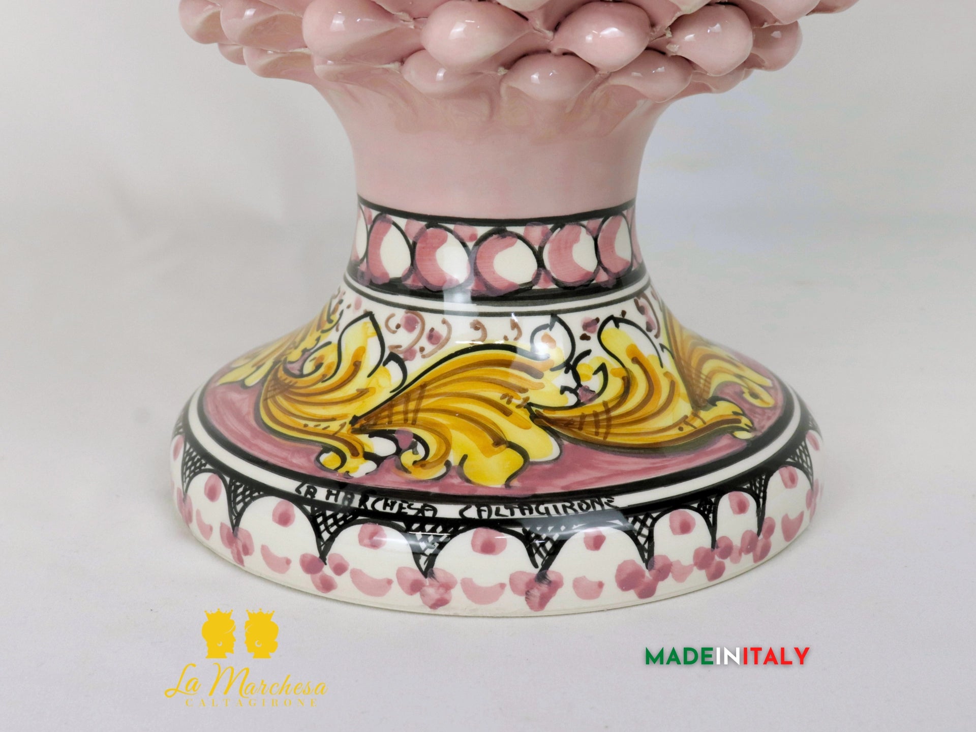 Pigna Siciliana in Ceramica di Caltagirone Decorata 41cm - Vari Colori