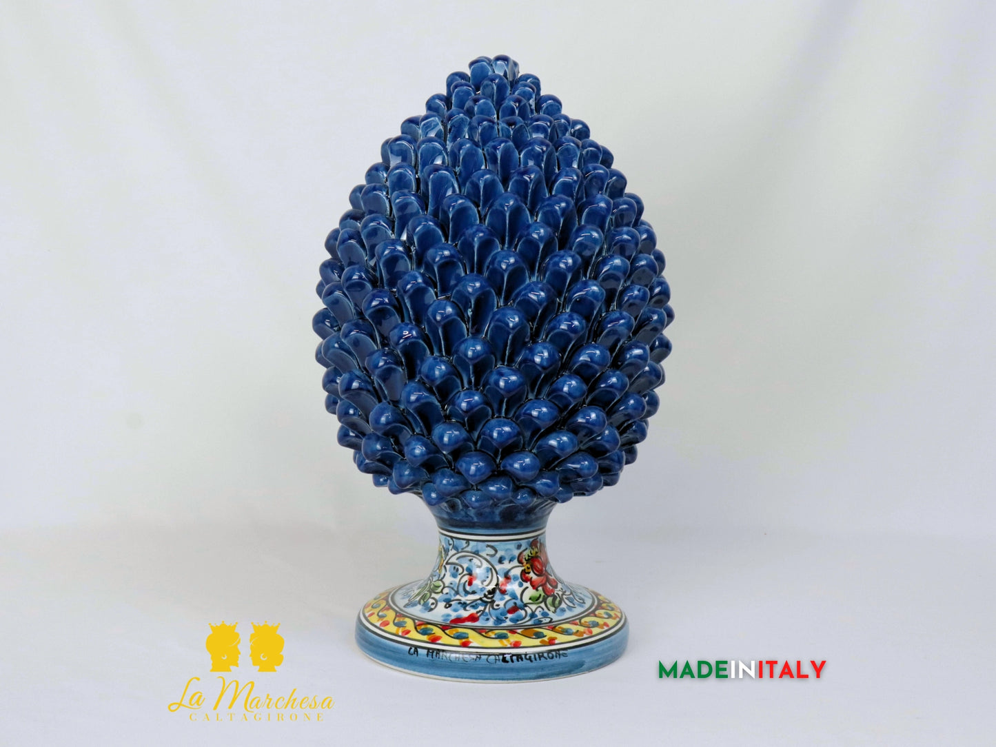 Pigna Siciliana in Ceramica di Caltagirone Decorata 41cm - Vari Colori