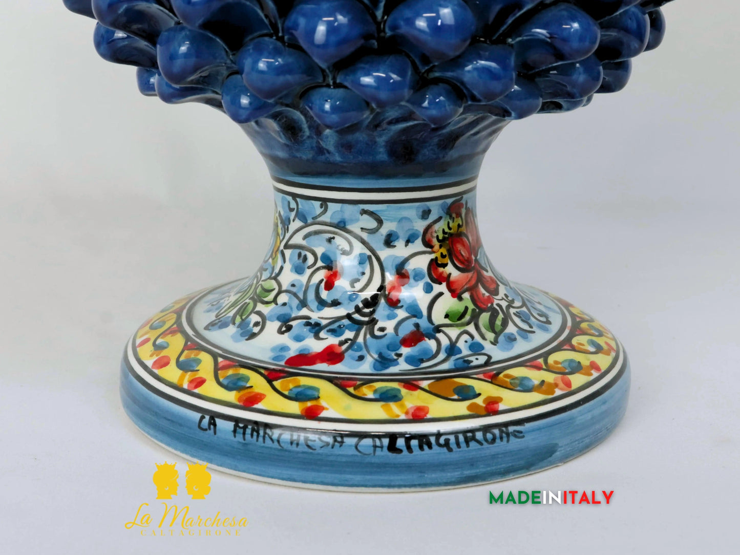 Pigna Siciliana in Ceramica di Caltagirone Decorata 41cm - Vari Colori