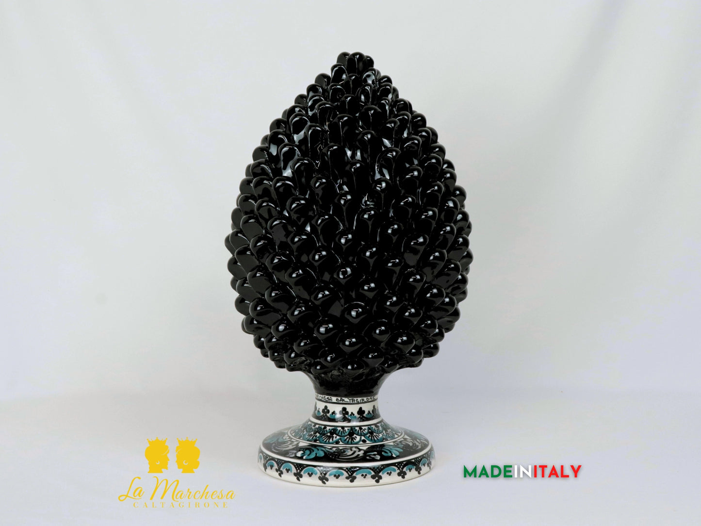 Pigna Siciliana in Ceramica di Caltagirone Decorata 41cm - Vari Colori