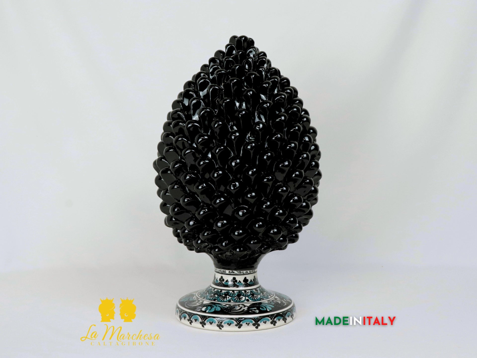 Pigna Siciliana in Ceramica di Caltagirone Decorata 41cm - Vari Colori