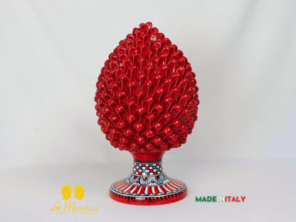 Pigna Siciliana in Ceramica di Caltagirone Decorata 41cm - Vari Colori