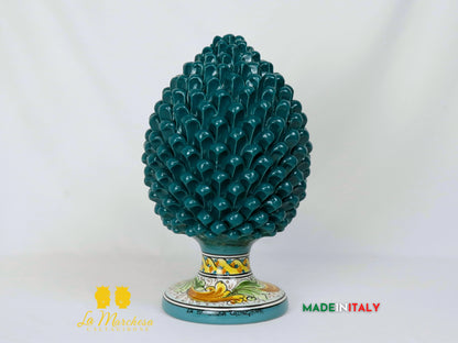 Pigna Siciliana in Ceramica di Caltagirone Decorata 41cm - Vari Colori