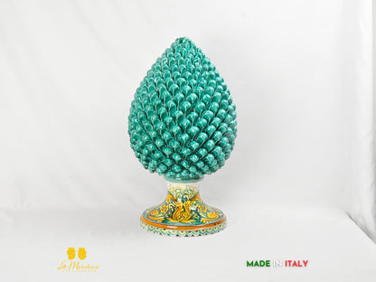 Pigna Siciliana in Ceramica di Caltagirone Ornato Barocco 52cm - Vari Colori