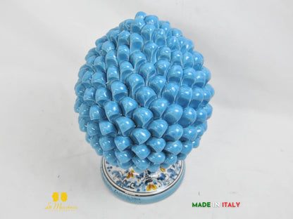 Pigna Siciliana in Ceramica di Caltagirone Turchese H31