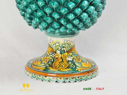 Pigna Siciliana in Ceramica di Caltagirone ornato barocco 52cm