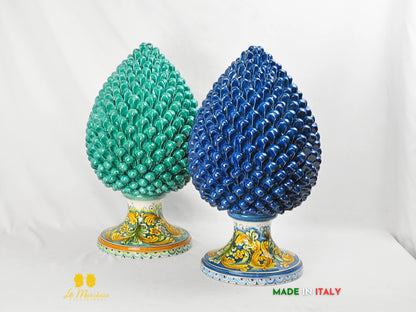 Pigna Siciliana in Ceramica di Caltagirone ornato barocco 52cm