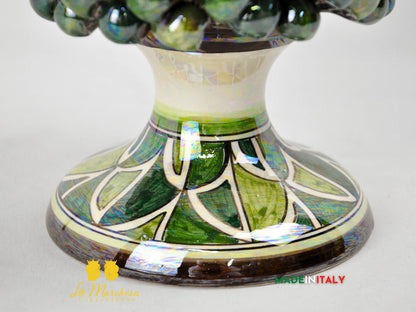 Pigna Siciliana in Madreperla Verde in Ceramica di Caltagirone – Altezza 26 cm