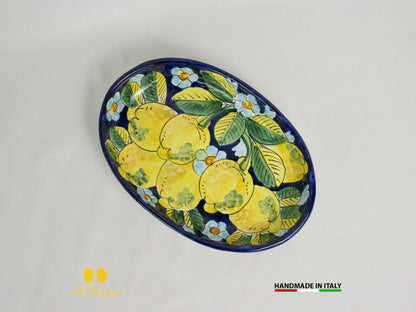 Pirofila in Ceramica di Caltagirone ovale decorato a mano 27cm - Vari Decori