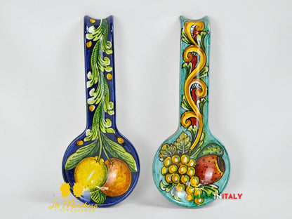 Poggia Mestolo in Ceramica di Caltagirone 29cm- Vari Decori