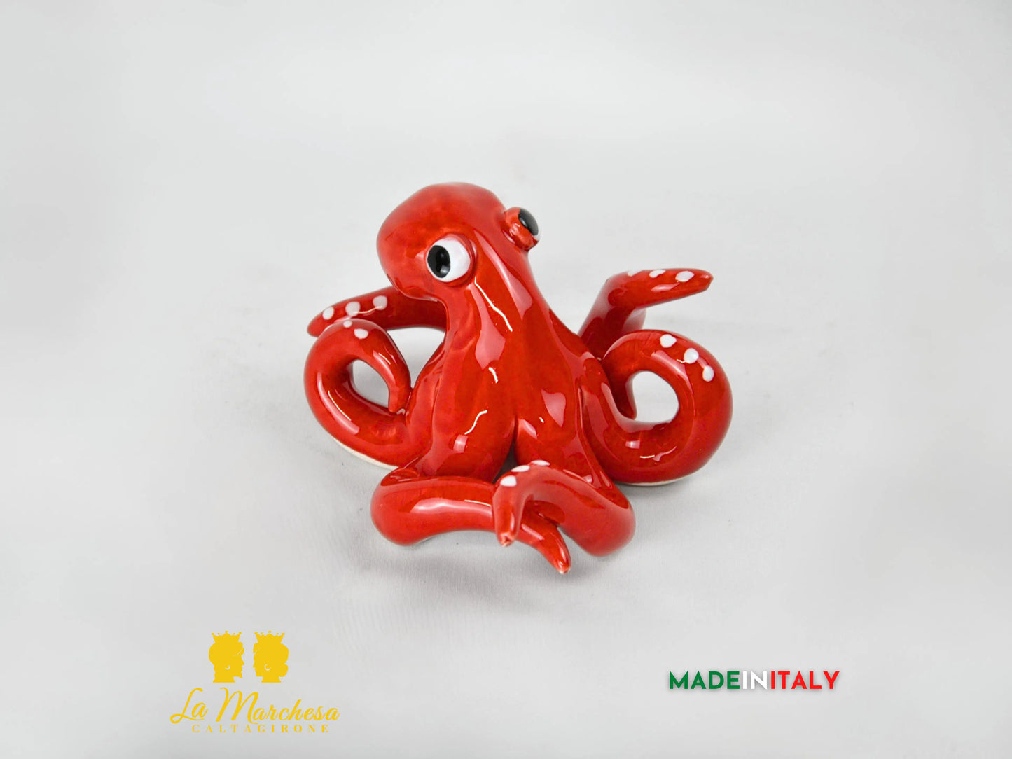 Polipetto Colorato in Ceramica di Caltagirone 11cm - Vari Colori