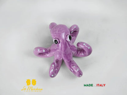 Polipetto Colorato in Ceramica di Caltagirone 11cm - Vari Colori