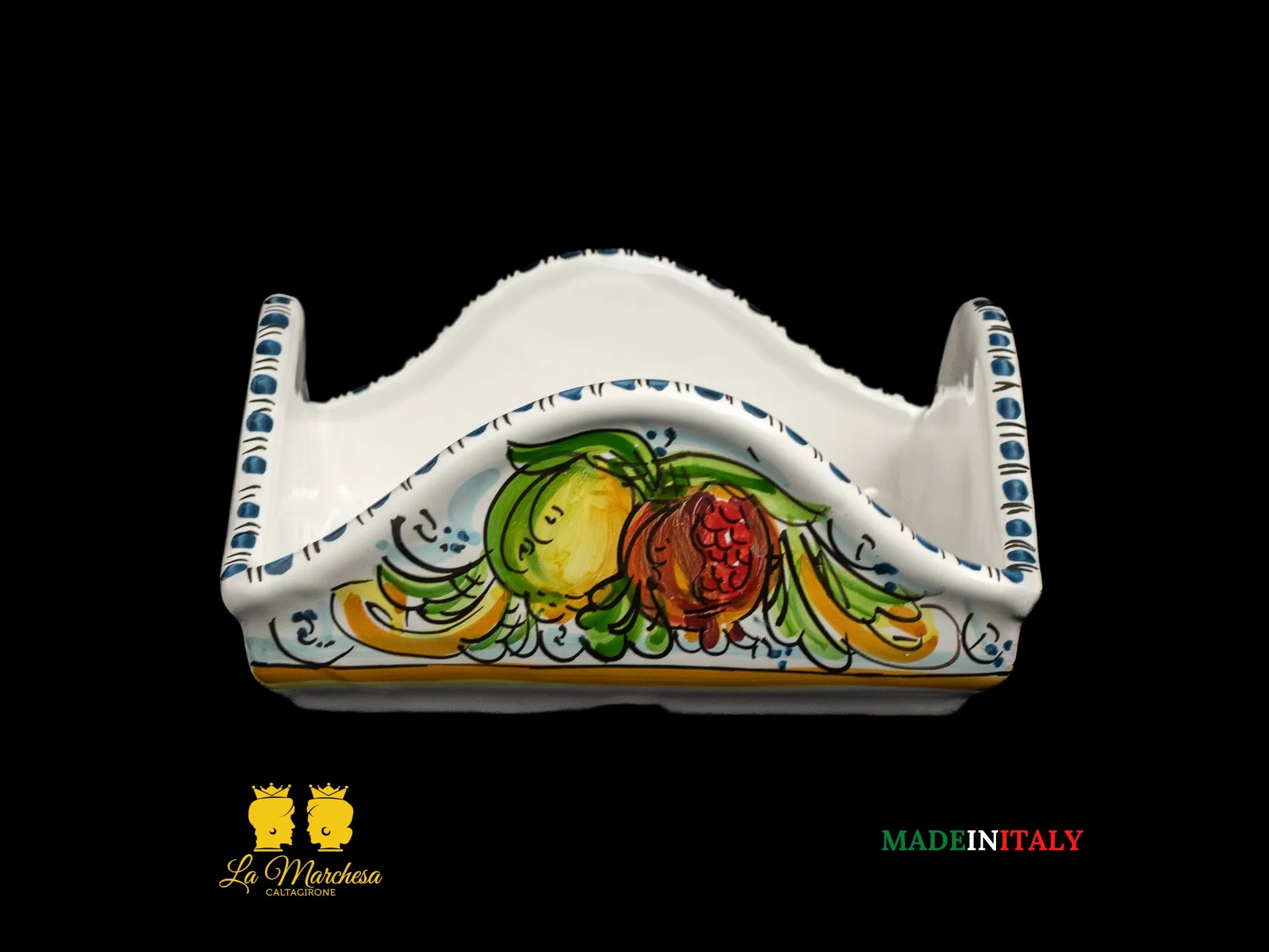 Portatovaglioli in ceramica di Caltagirone