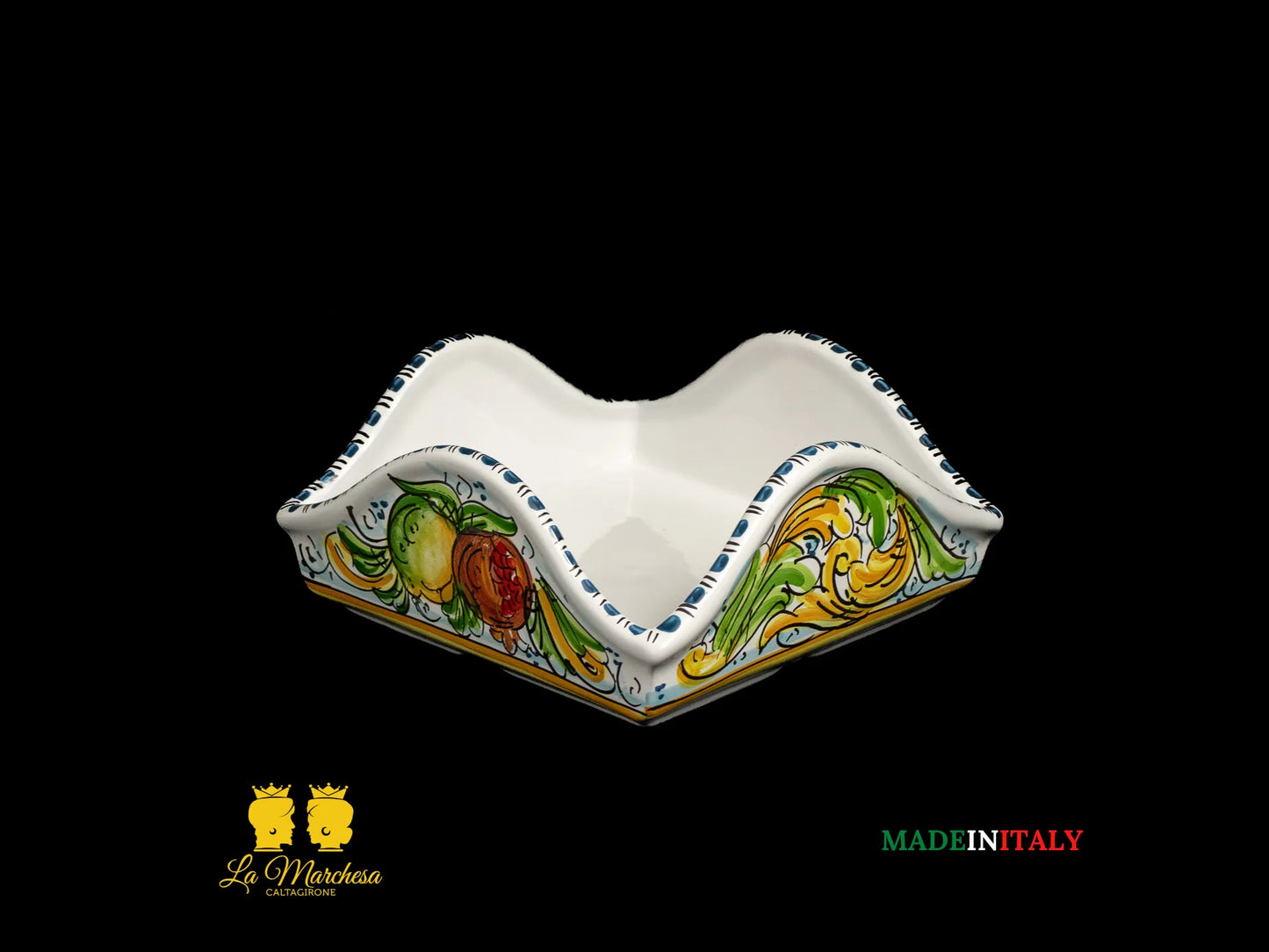 Portatovaglioli in ceramica di Caltagirone