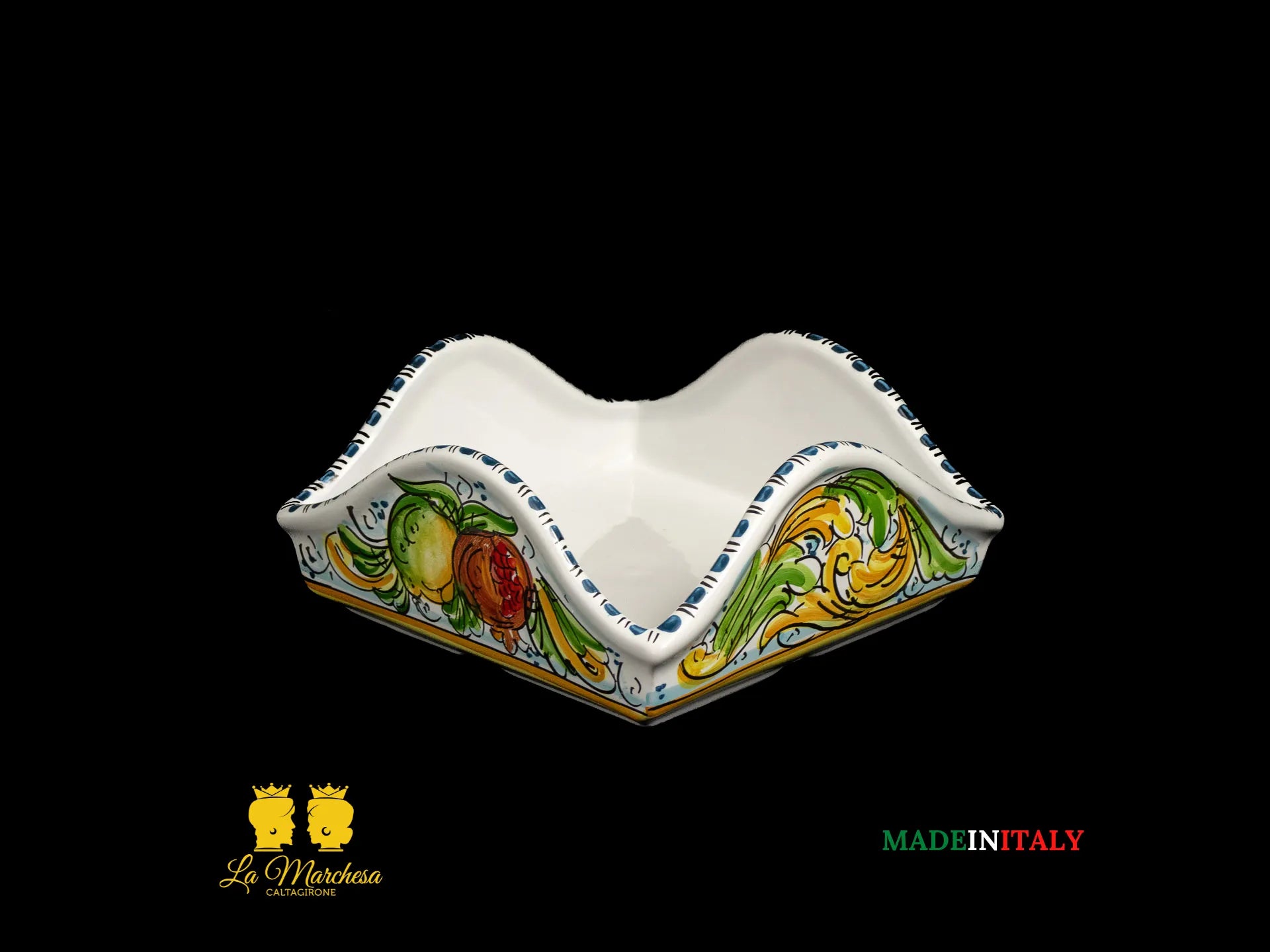Portatovaglioli in ceramica di Caltagirone