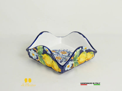 Portatovaglioli in Ceramica di Caltagirone quadrato - Vari Modelli