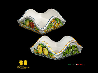 Portatovaglioli in Ceramica di Caltagirone quadrato - Vari Modelli